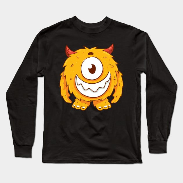 One Eye Monster Long Sleeve T-Shirt by Raja2021